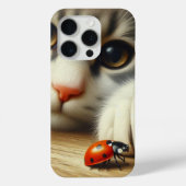 Tabby Cat with Ladybug Case-Mate iPhone Hülle (Rückseite)