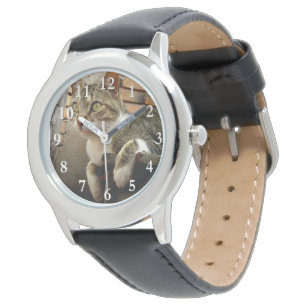 Tabby Cat Wrist Watch Armbanduhr
