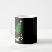 Tabby Cat Xmas Cat Pushing Christmas Tree Over Cat Kaffeetasse (Vorderseite Links)