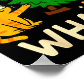 Tabby Cat Xmas Cat Pushing Christmas Tree Over Cat Poster (Ecke)