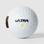 Tabby Cat Yawning Artistic Portrait Golfball (Logo)