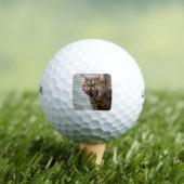 Tabby Cat Yawning Artistic Portrait Golfball (Insitu T-Shirt)