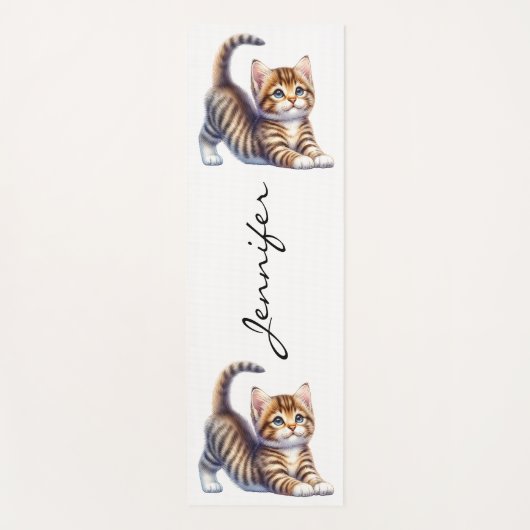 Tabby Cat Yoga Mat Yogamatte (Vorderseite)