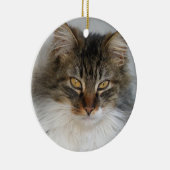 Tabby Cat-Zierwerk Keramik Ornament (Rechts)