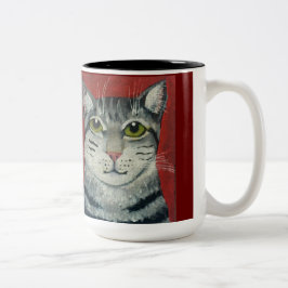 Tabby Cat Zweifarbige Tasse