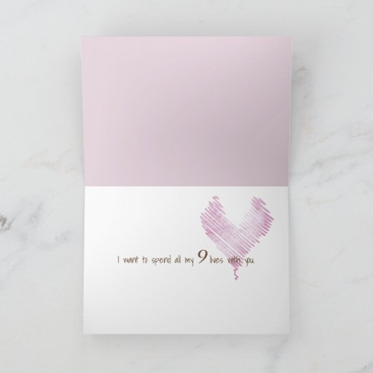 Tabby Cats Jahrestag Karte (Innenseite)