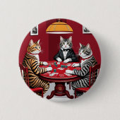 Tabby Cats Poker spielen Button (Vorderseite)