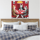 Tabby Cats Poker spielen Leinwanddruck (Insitu (Schlafzimmer))