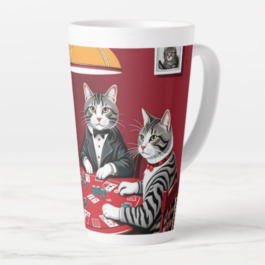 Tabby Cats Poker spielen Milchtasse (Rechte Ecke)