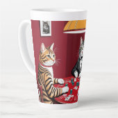 Tabby Cats Poker spielen Milchtasse (Linke Ecke)