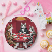 Tabby Cats Poker spielen Pappteller (Party)
