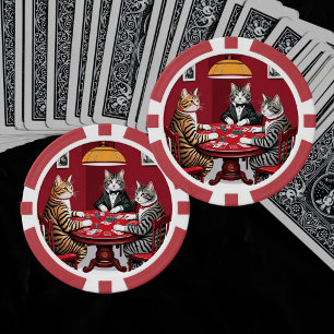 Tabby Cats Poker spielen Pokerchips