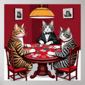 Tabby Cats Poker spielen Poster (Vorne)