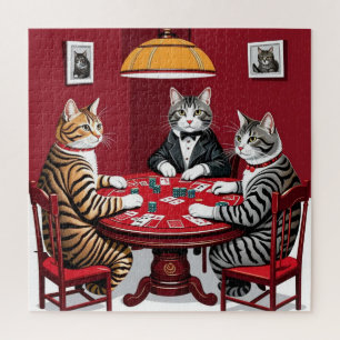 Tabby Cats Poker spielen Puzzle