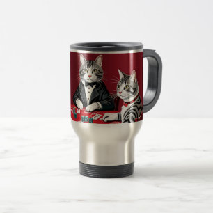 Tabby Cats Poker spielen Reisebecher