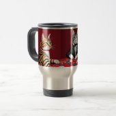 Tabby Cats Poker spielen Reisebecher (Vorderseite Links)