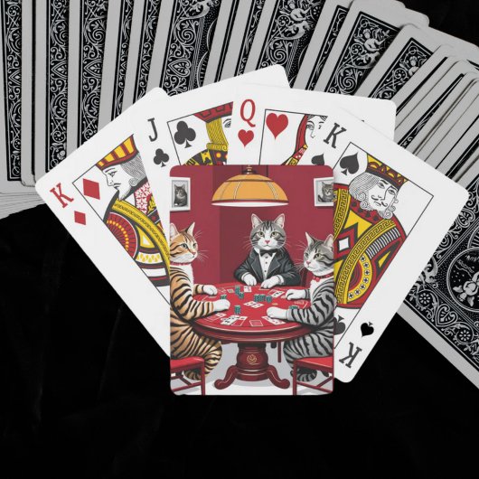 Tabby Cats Poker spielen Spielkarten