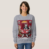 Tabby Cats Poker spielen Sweatshirt (Vorne ganz)