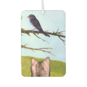 Tabby Cats Sprechen mit Vögeln Autolufterfrischer (Vorderseite)