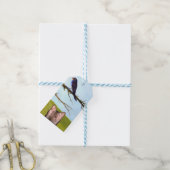 Tabby Cats Sprechen mit Vögeln Geschenkanhänger (Mit Garn)