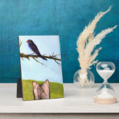 Tabby Cats Talk to Birds Fotoplatte (Seite)