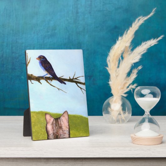 Tabby Cats Talk to Birds Fotoplatte (Seite)