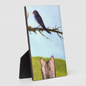 Tabby Cats Talk to Birds Fotoplatte (Seite)