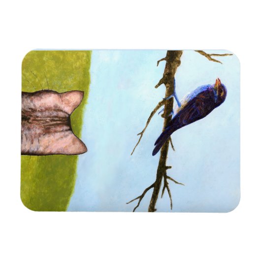 Tabby Cats Talk to Birds Magnet (Horizontal)