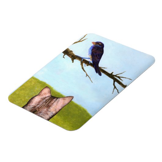 Tabby Cats Talk to Birds Magnet (Linke Seite)