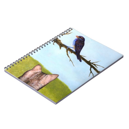 Tabby Cats Talk to Birds Notizblock (Linke Seite)
