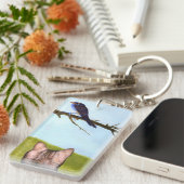 Tabby Cats Talk to Birds Schlüsselanhänger (Vorderseite rechts)