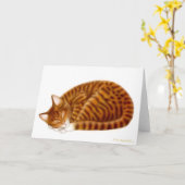Tabby-Chat-Karte Karte (Gelbe Blume)