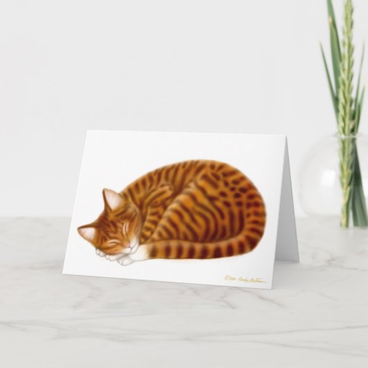 Tabby-Chat-Karte Karte (Vorderseite)
