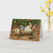  Tabby Christmas Sparkle  Karte (Gelbe Blume)