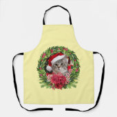 Tabby Christmas Wreath Apron Schürze (Vorderseite)