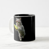 Tabby Disk Golf Zweifarbige Tasse (Vorderseite Links)