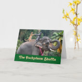 Tabby Elephant Dance Karte (Gelbe Blume)