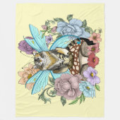 Tabby Fairy Cat Mushroom Fairy Fleecedecke (Vorderseite)