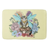 Tabby Fairy Cat Mushroom Floral Badematte (Vorderseite)