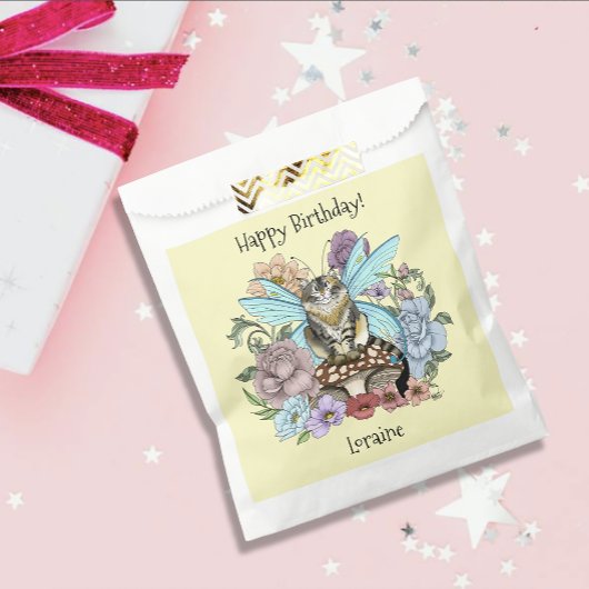 Tabby Fairy Cat Mushroom Floral Geschenktütchen