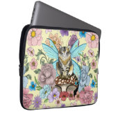 Tabby Fairy Cat Mushroom Floral Laptopschutzhülle (Vorne Rechts)