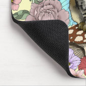 Tabby Fairy Cat Mushroom Floral Mousepad (Ecke)