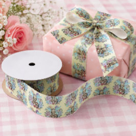Tabby Fairy Cat Mushroom Floral Satinband