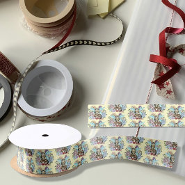 Tabby Fairy Cat Mushroom Floral Satinband