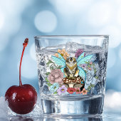 Tabby Fairy Cat Mushroom Floral Schnapsglas