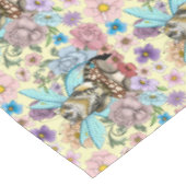 Tabby Fairy Cat Mushroom Floral Tischdecke (Schrägansicht)