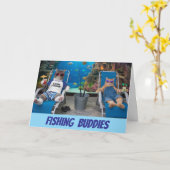 Tabby Fishing Buddies Karte (Gelbe Blume)