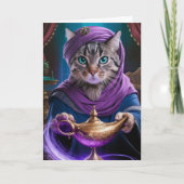 Tabby Genie Folded Greeting Card Karte (Vorderseite)