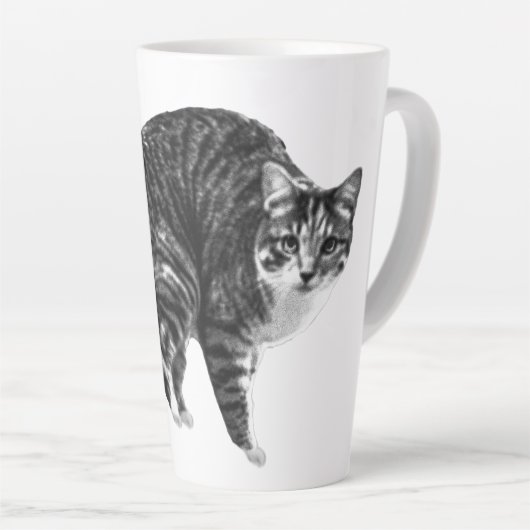 Tabby Glow by Winter Window Milchtasse (Rechte Ecke)