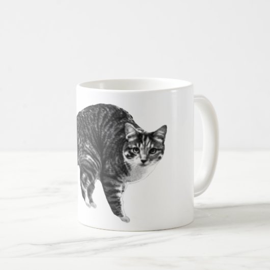 Tabby Glow von Winter Window Kaffeetasse (VorderseiteRechts)